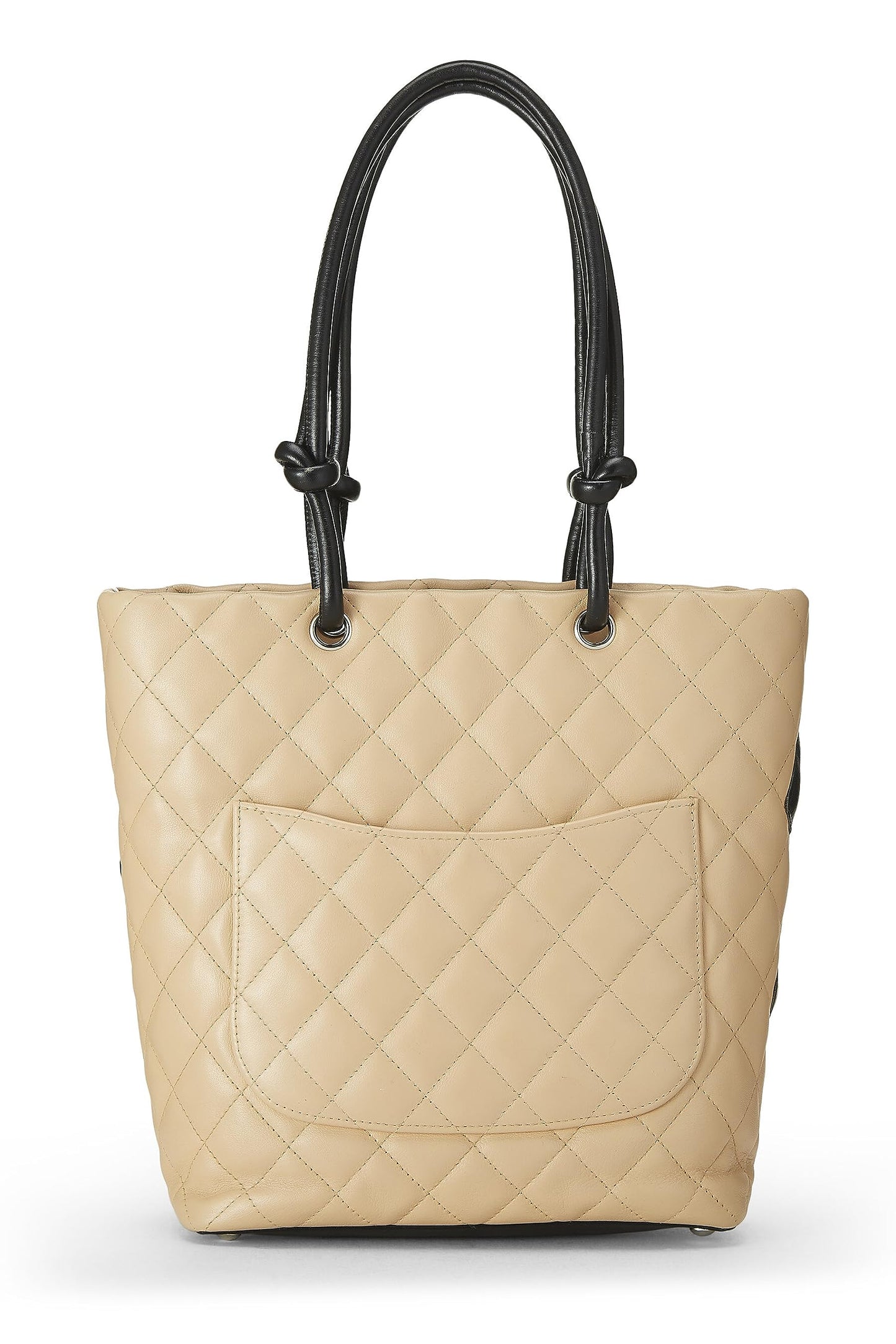 Chanel,  Beige Quilted Calfskin Cambon Tote Small, Beige