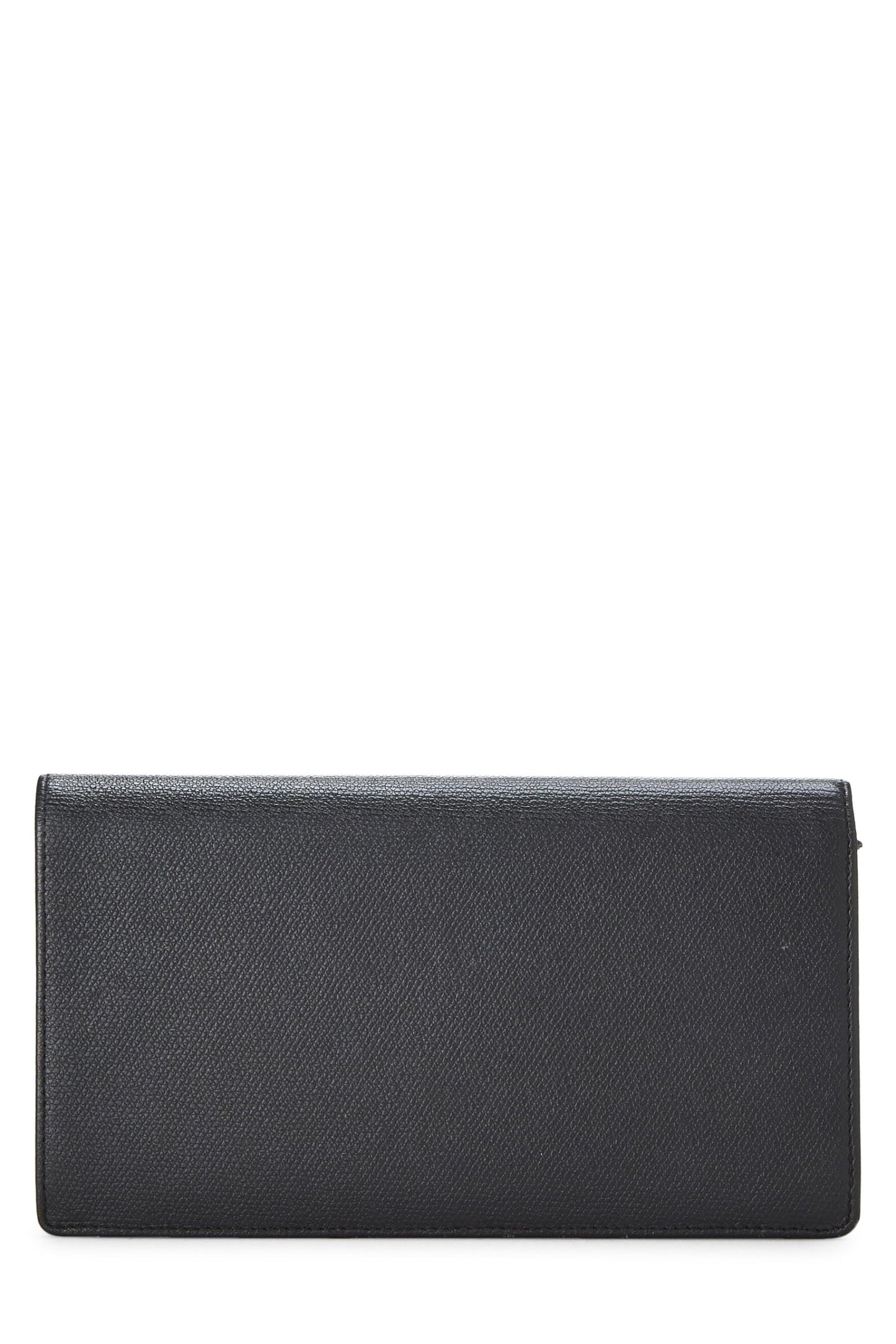Chanel,  Black Calfskin Long Wallet, Black