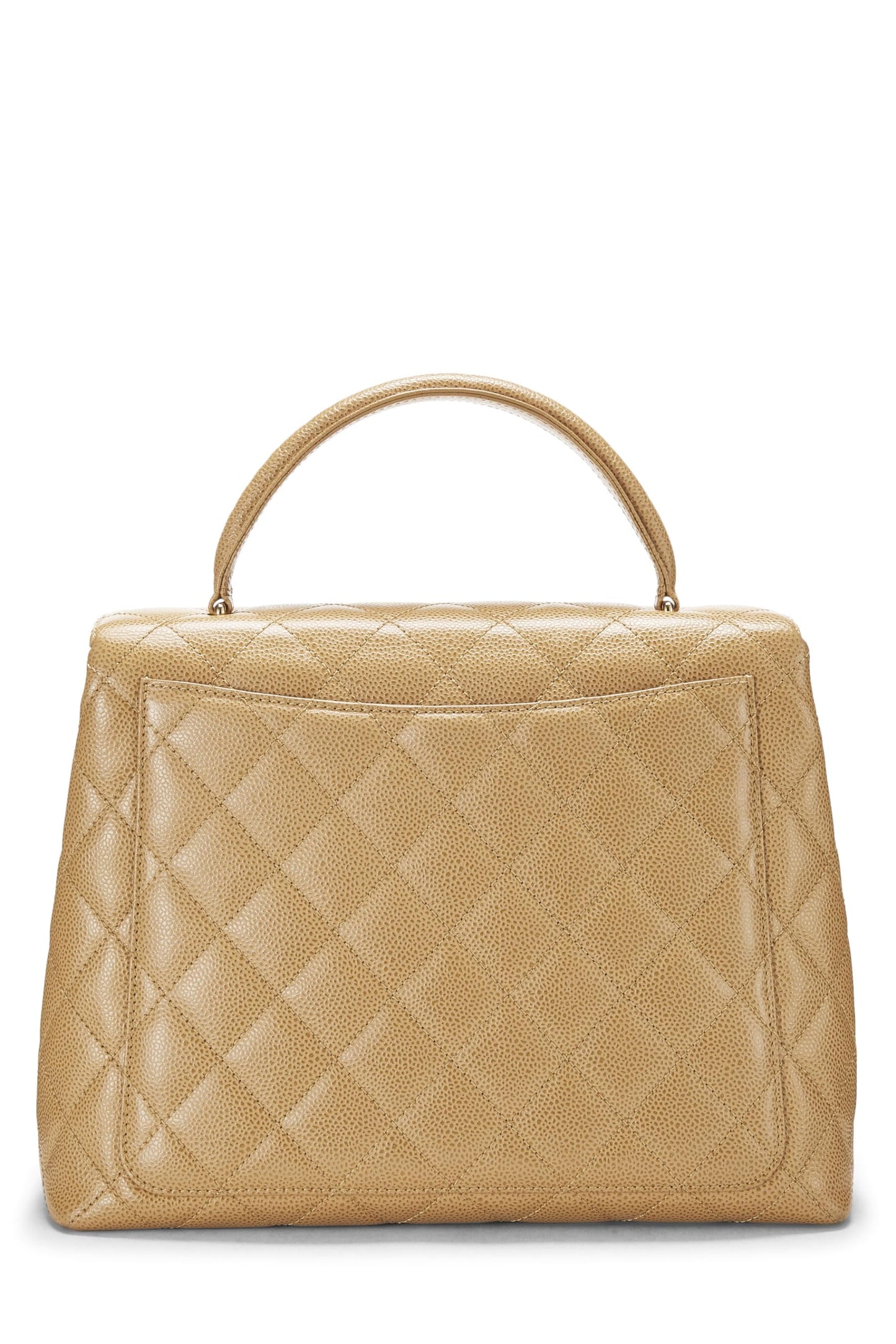 Chanel,  Beige Quilted Caviar Kelly, Beige