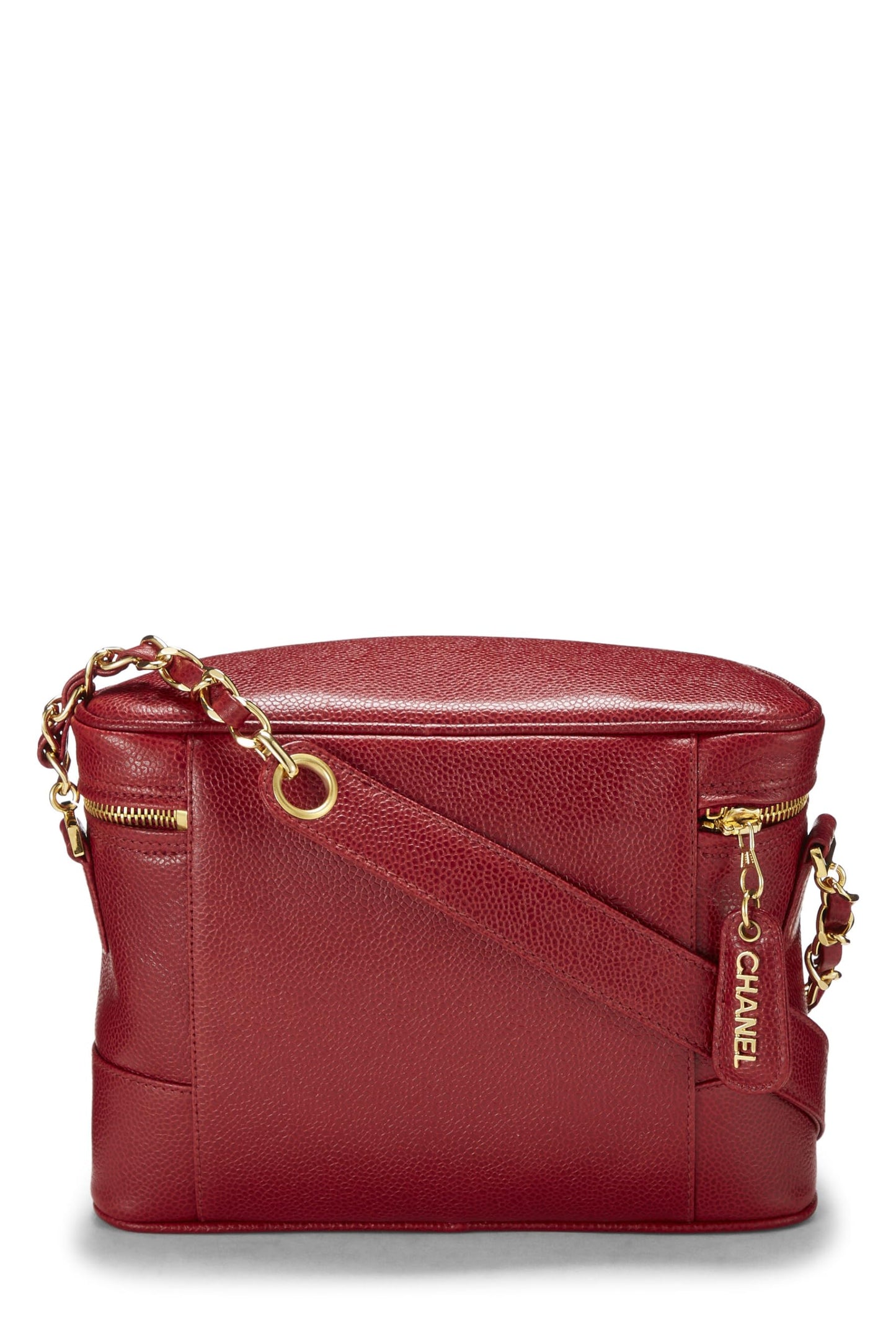 Chanel,  Red Caviar 3 'CC' Binocular Bag Medium, Red