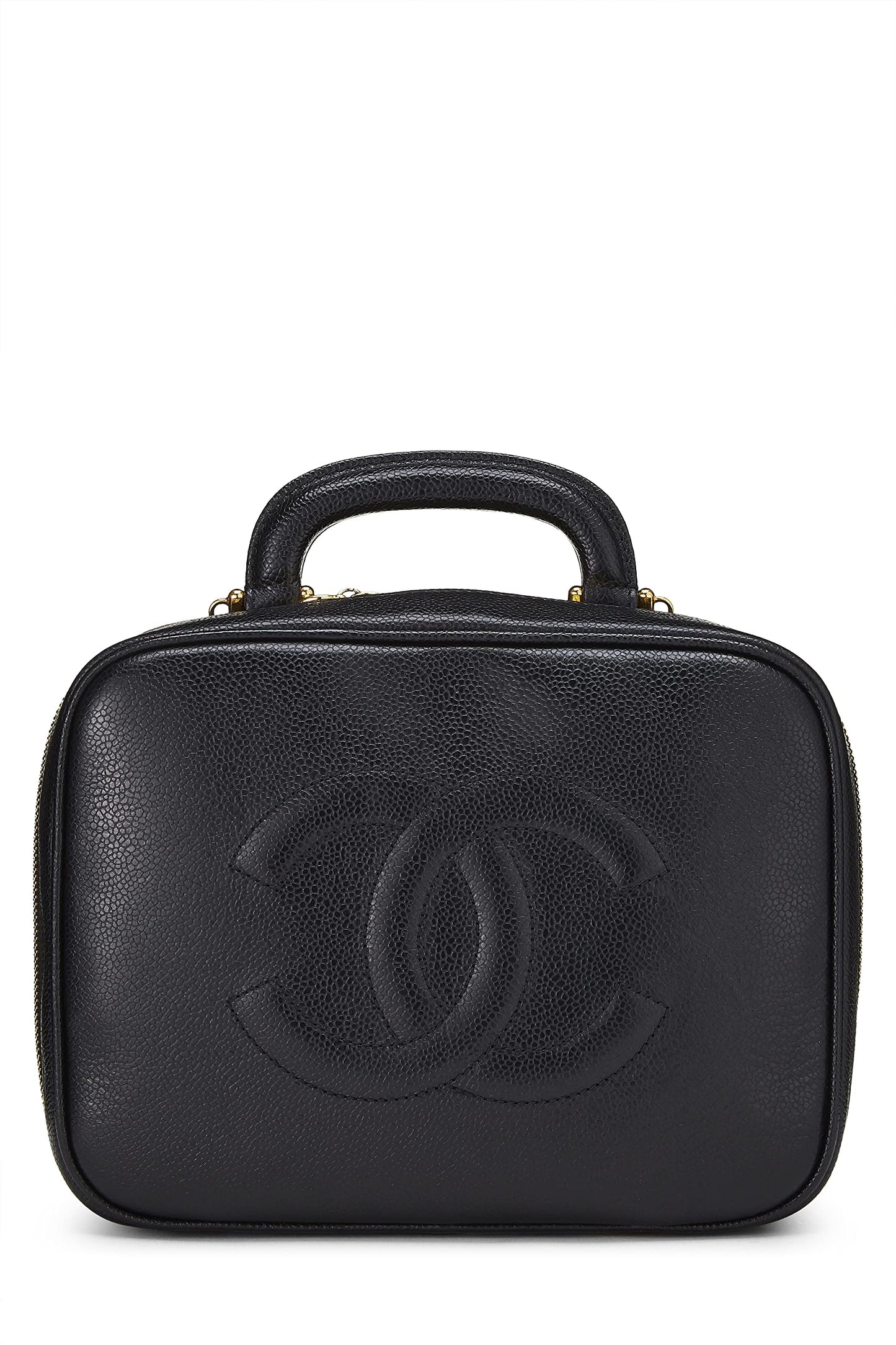 Chanel,  Black Caviar Lunch Box Vanity, Black