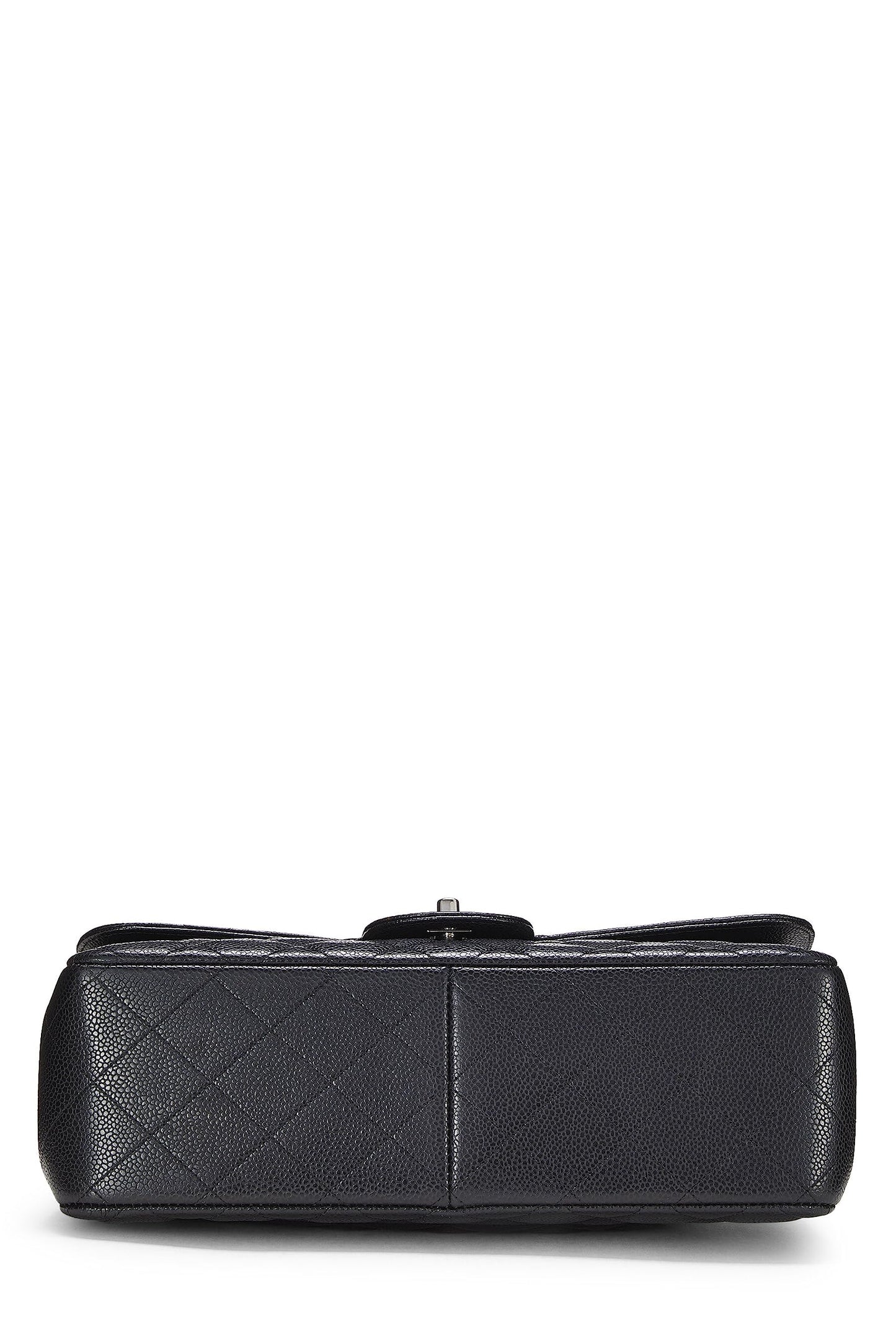 Chanel,  Black Quilted Caviar New Classic Flap Jumbo, Black