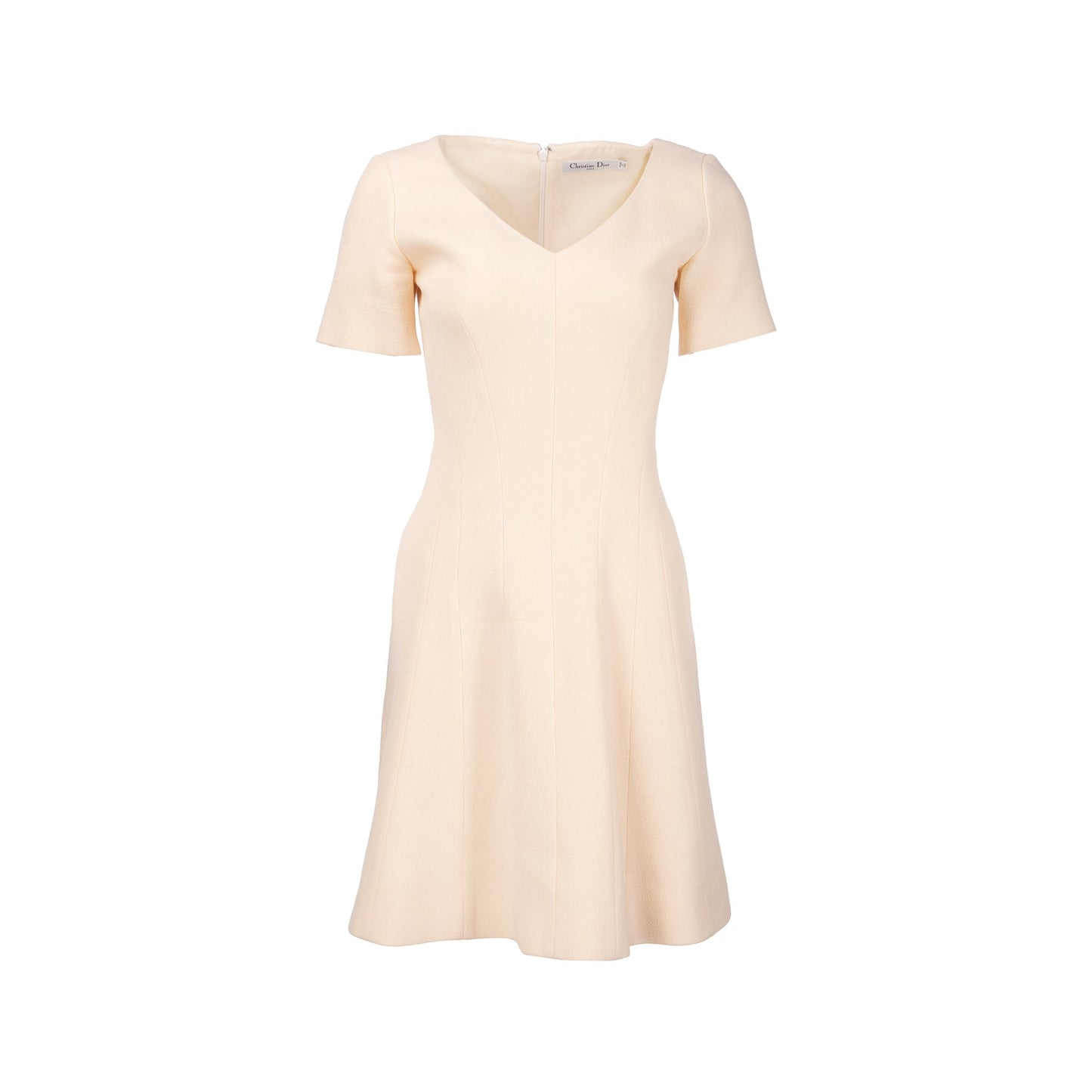 Luxury Dior size 36 classic dress Wool light beige