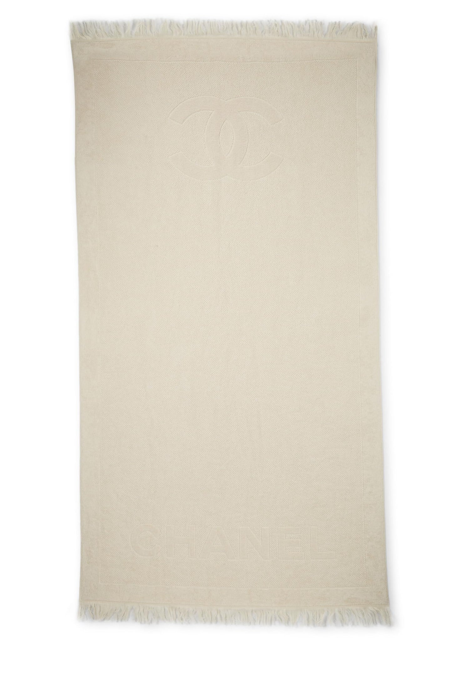 Chanel,  White Terry Cloth 'CC' Beach Set, White