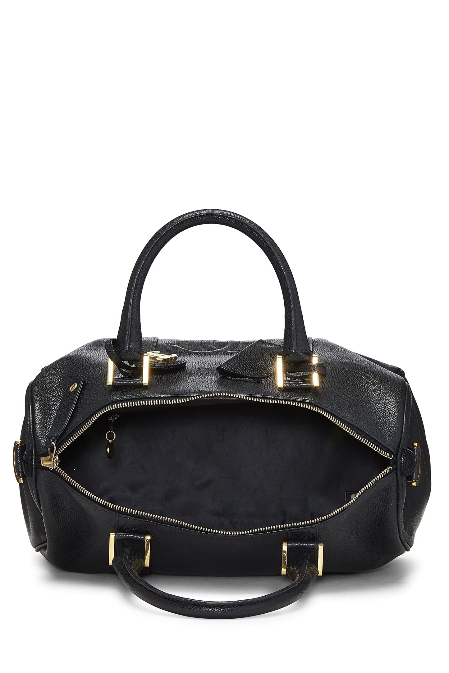 Chanel,  Black Caviar Boston Small, Black