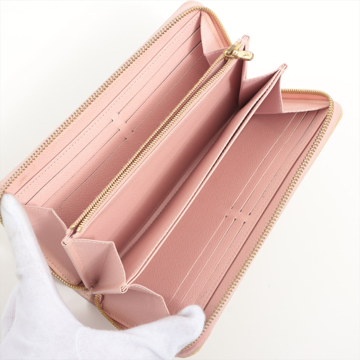 Louis Vuitton Damier Azur Zippy Wallet N63503 Rose Valerie Round Zip Wallet