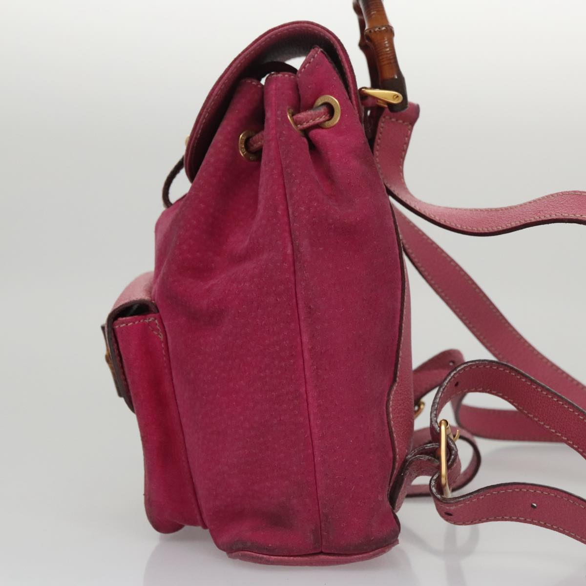Gucci Bamboo  Suede Backpack Bag