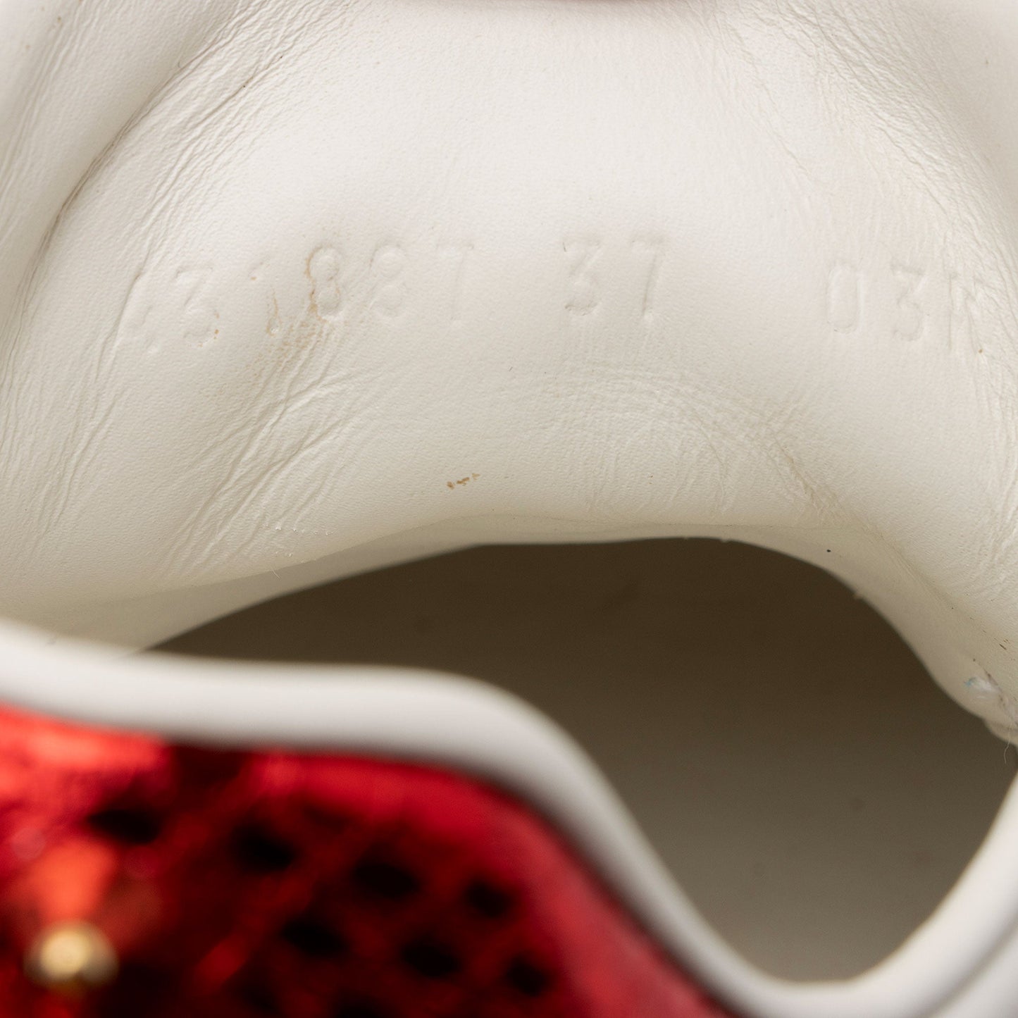 Gucci Leather Pearl Studded Web Ace Sneakers