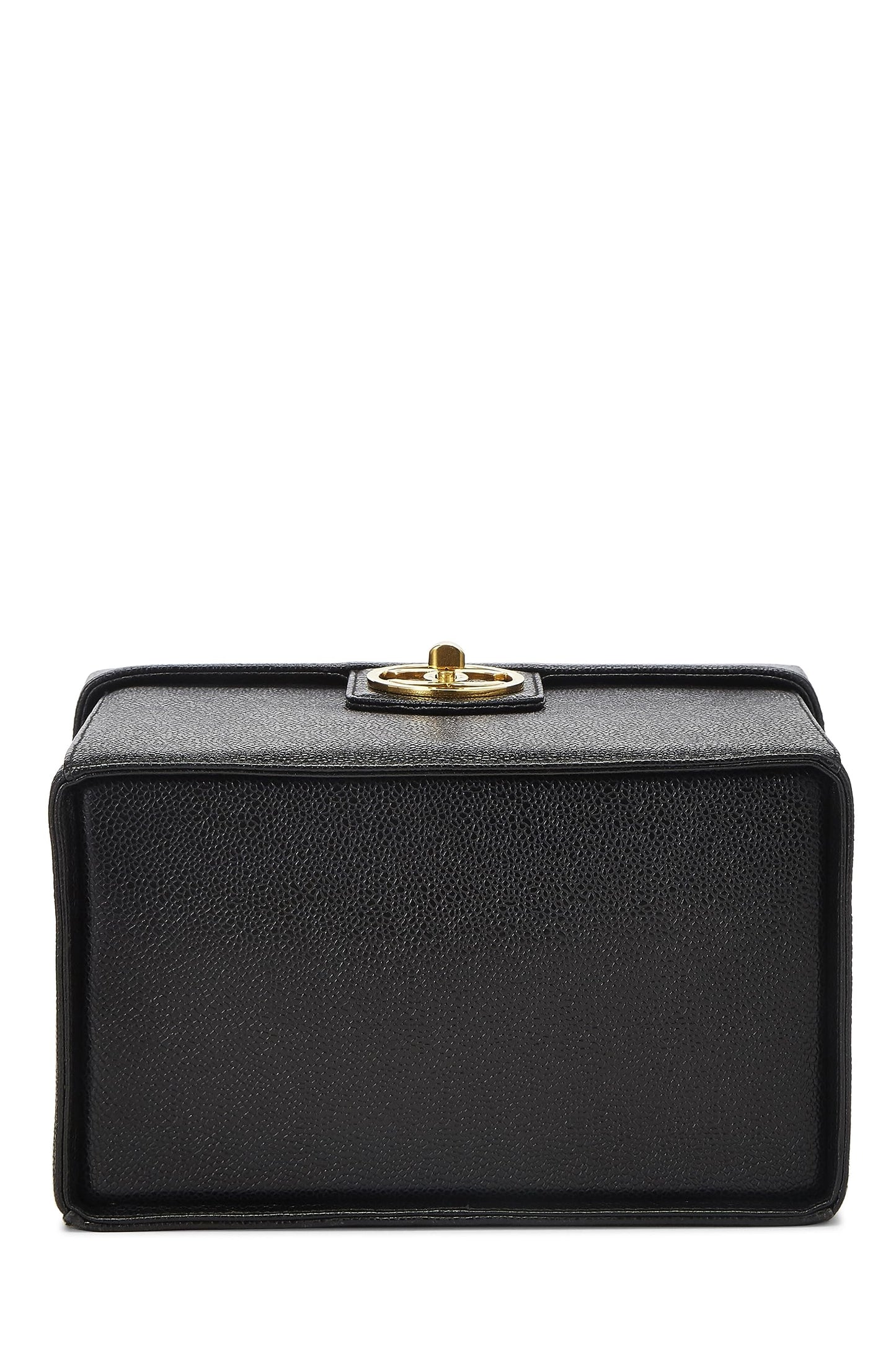 Chanel,  Black Caviar Circle 'CC' Vanity Large, Black