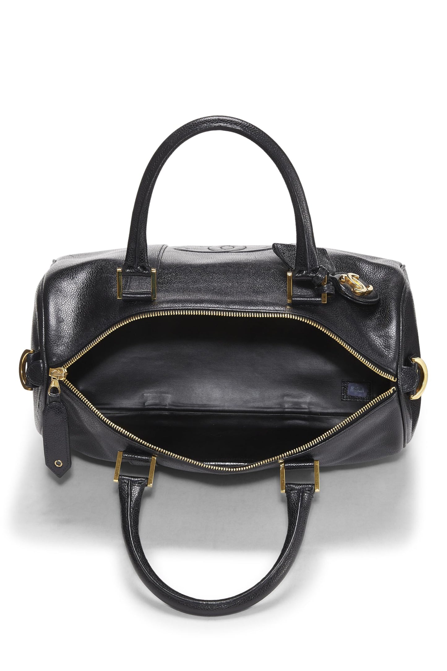 Chanel,  Black Caviar Boston Small, Black