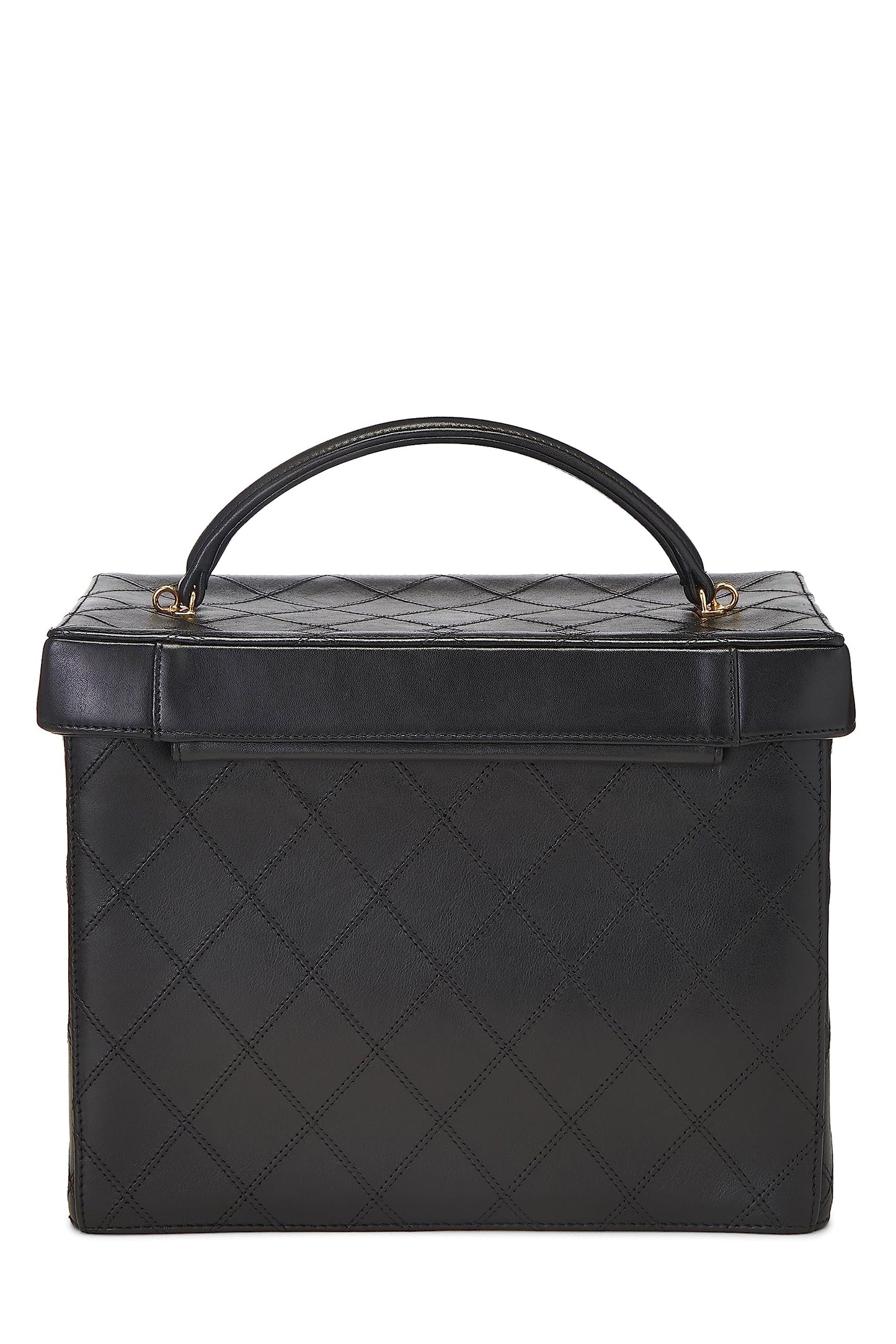 Chanel,  Black Lambskin Circle 'CC' Vanity Large, Black