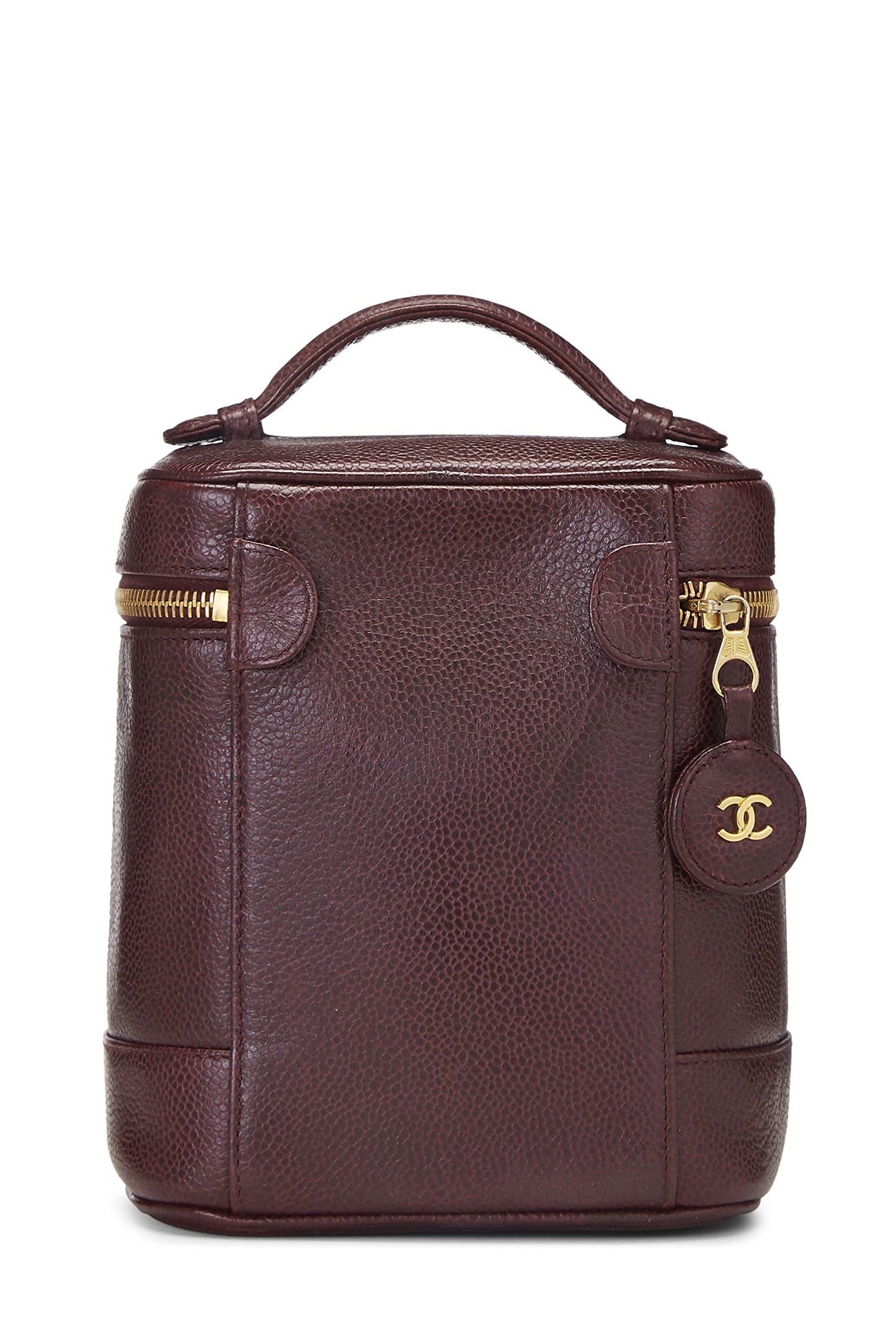 Chanel,  Burgundy Caviar Timeless Vanity, Burgundy