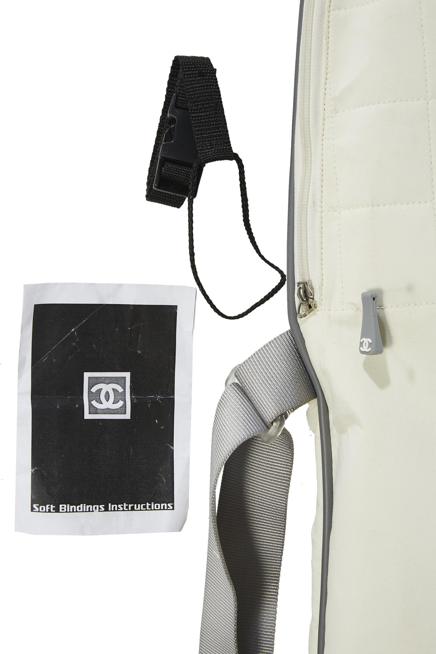Chanel,  White Fiberglass 'CC' Sportline Snowboard, White