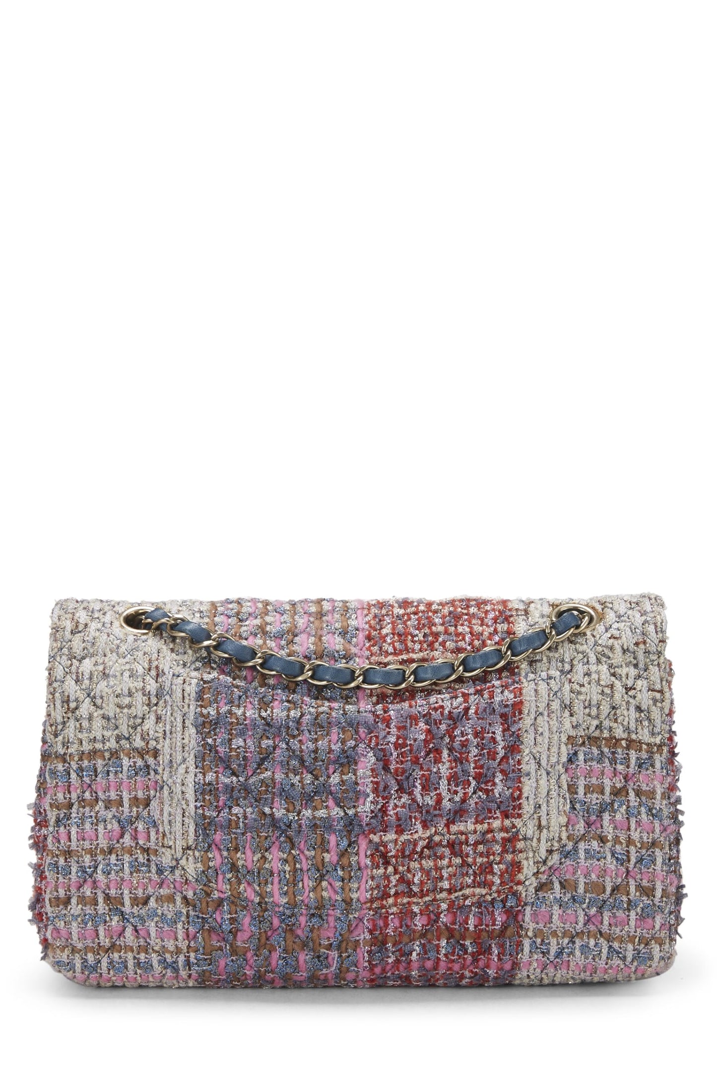Chanel,  Multicolor Paneled Tweed Classic Double Flap Medium, Multi