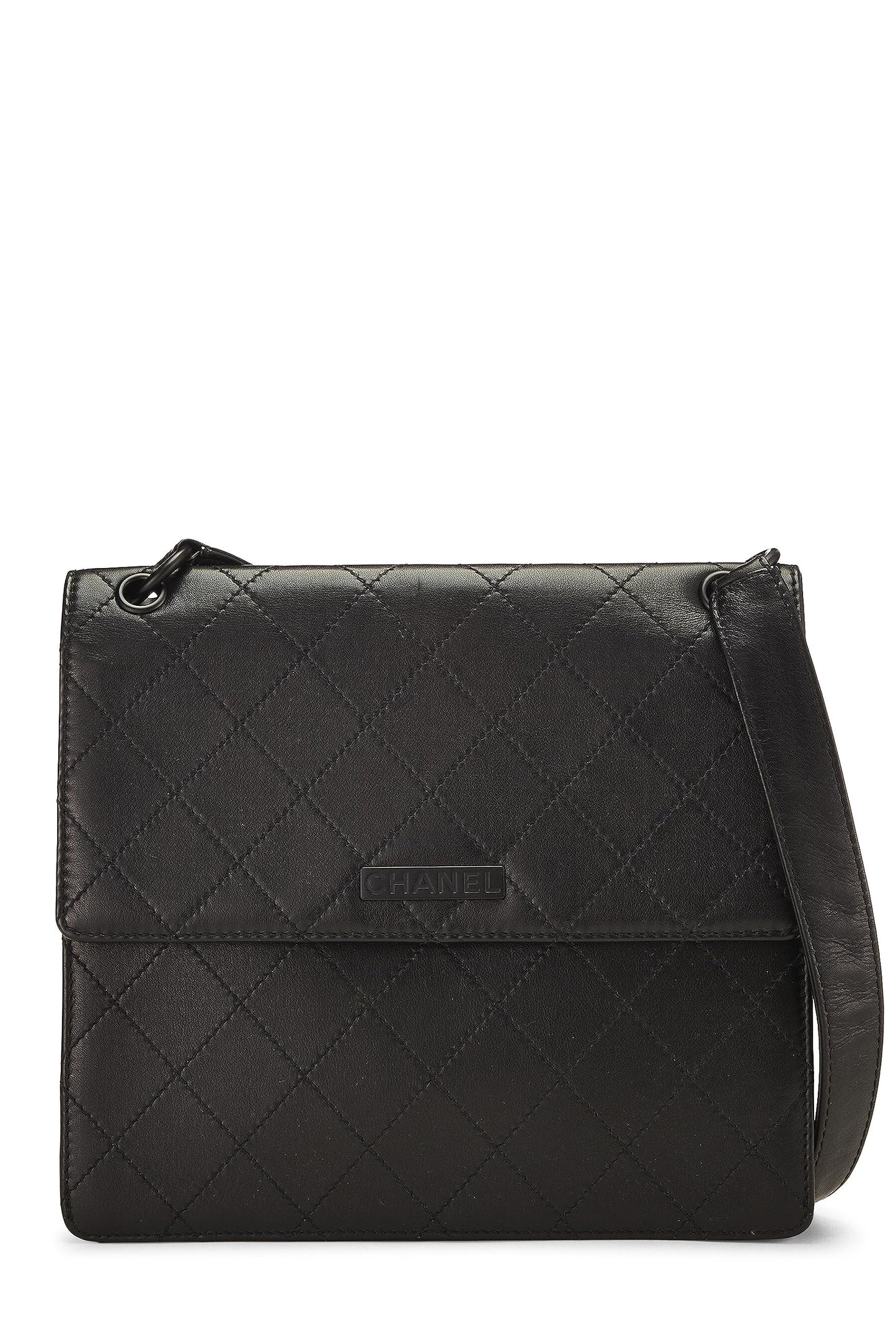 Chanel,  Black Lambskin Shoulder Bag, Black