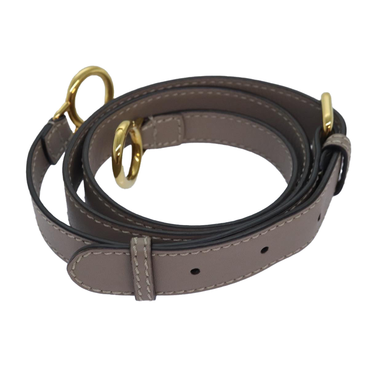 Luxury Fendi Adjustable Belt Leather 36.2""-41.3"" Gray82065