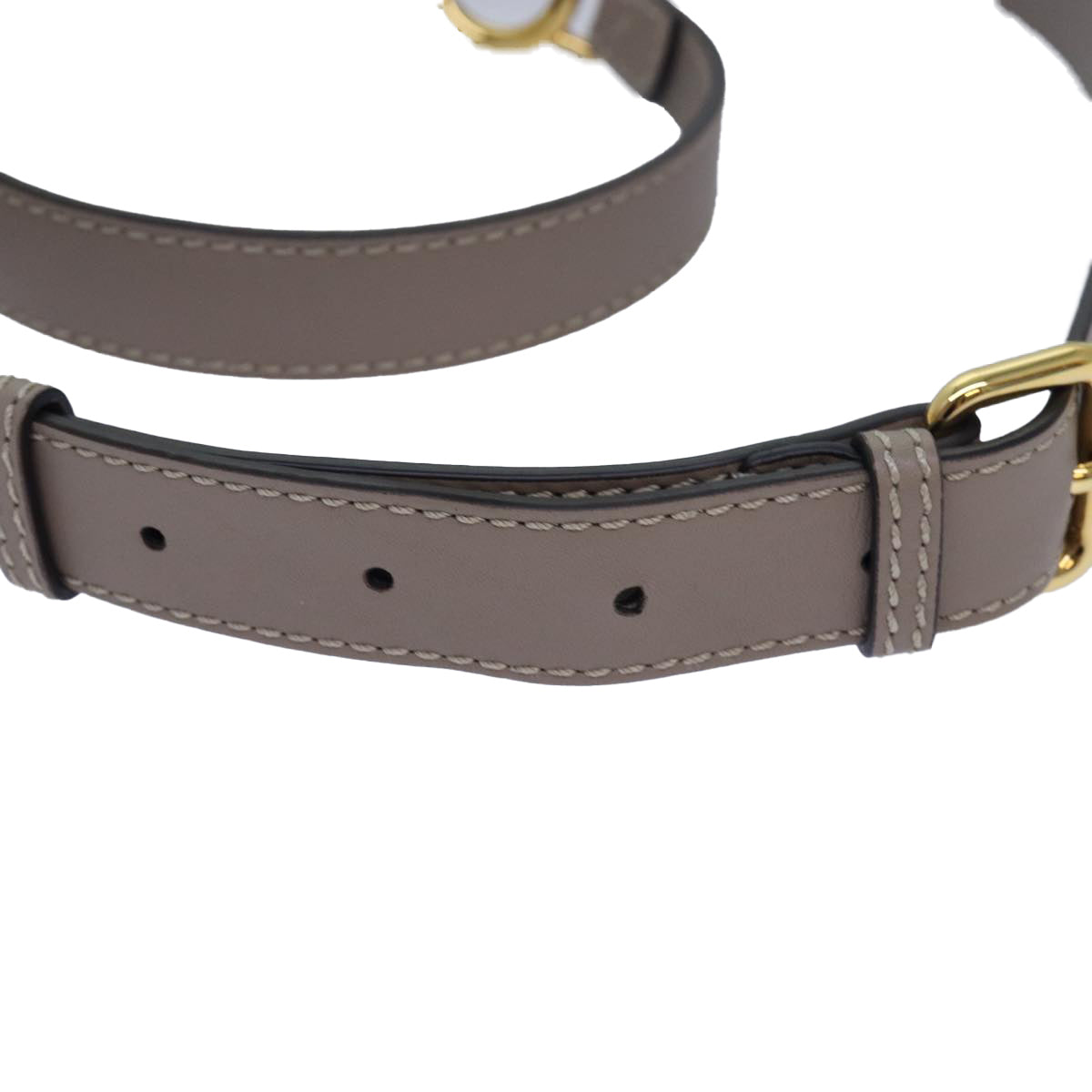 Luxury Fendi Adjustable Belt Leather 36.2""-41.3"" Gray82065