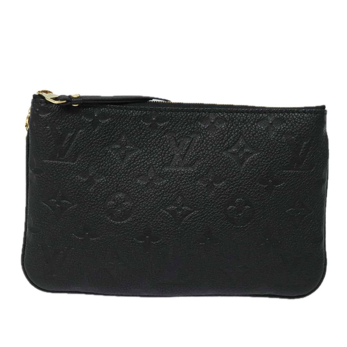 LOUIS VUITTON Monogram Empreinte Pochette Double Zip Bag M68568 LV 82076S