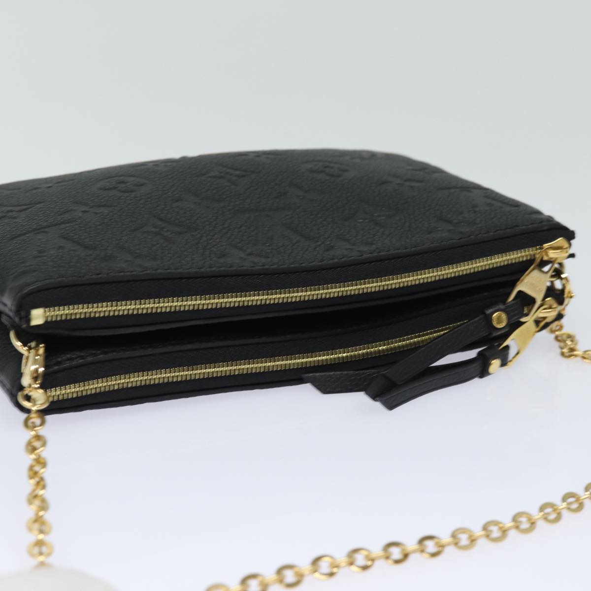 LOUIS VUITTON Monogram Empreinte Pochette Double Zip Bag M68568 LV 82076S