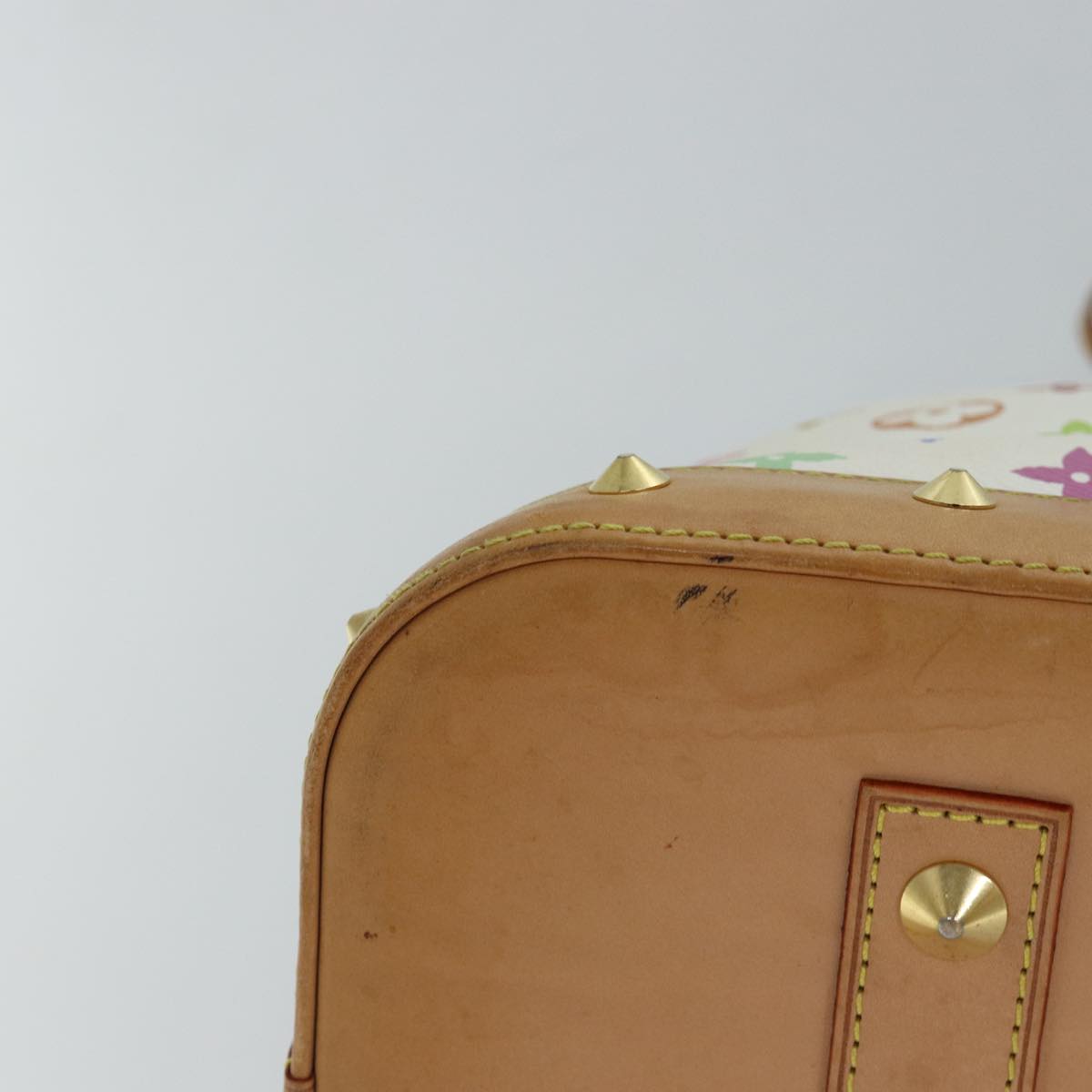 LOUIS VUITTON Monogram Multicolor Alma GM Hand Bag White M40441 LV 82126A