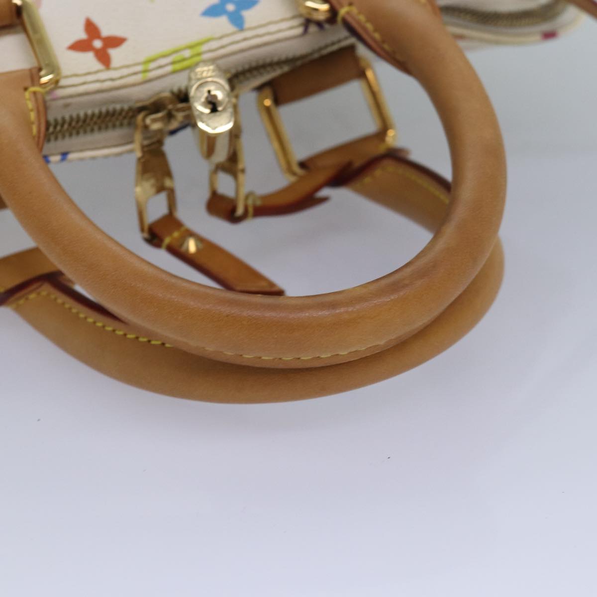 LOUIS VUITTON Monogram Multicolor Alma GM Hand Bag White M40441 LV 82126A