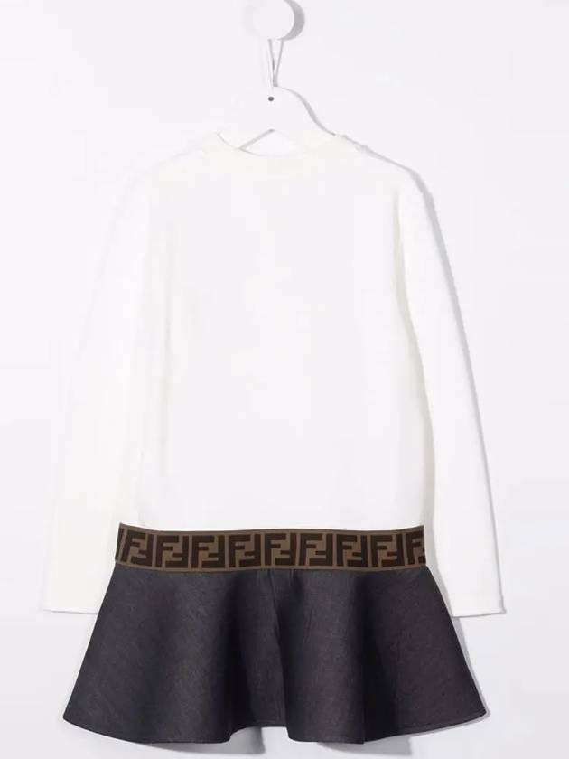 Luxury Fendi Kids Women Logo Cotton Dress JFB473 AEZQ F0ZNM