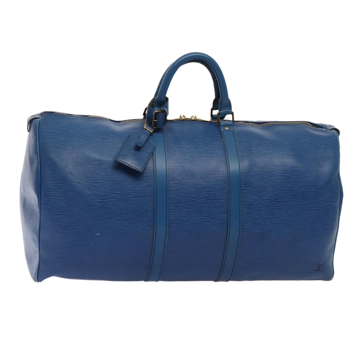 LOUIS VUITTON Epi Keepall 55 Boston Bag Vintage Blue M42955 LV 82152