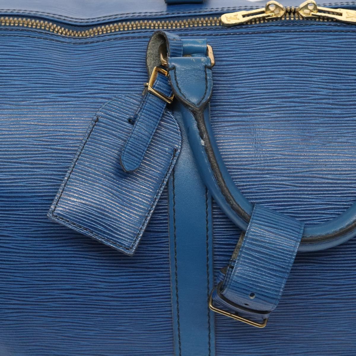 LOUIS VUITTON Epi Keepall 55 Boston Bag Vintage Blue M42955 LV 82152
