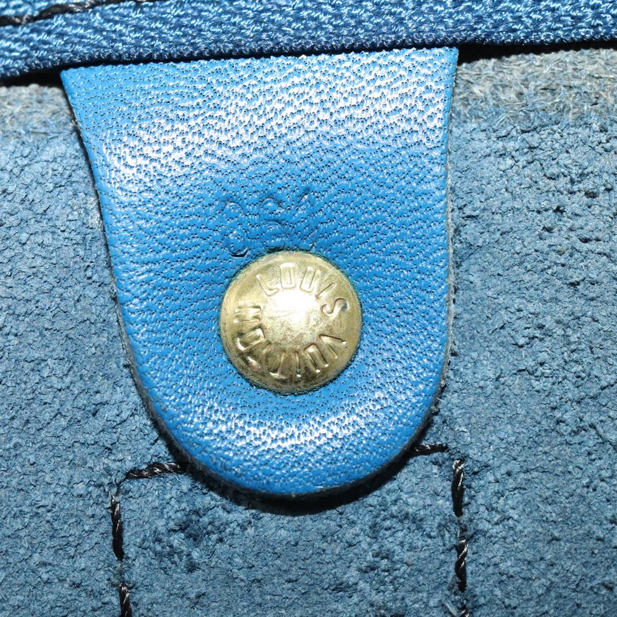 LOUIS VUITTON Epi Keepall 55 Boston Bag Vintage Blue M42955 LV 82152
