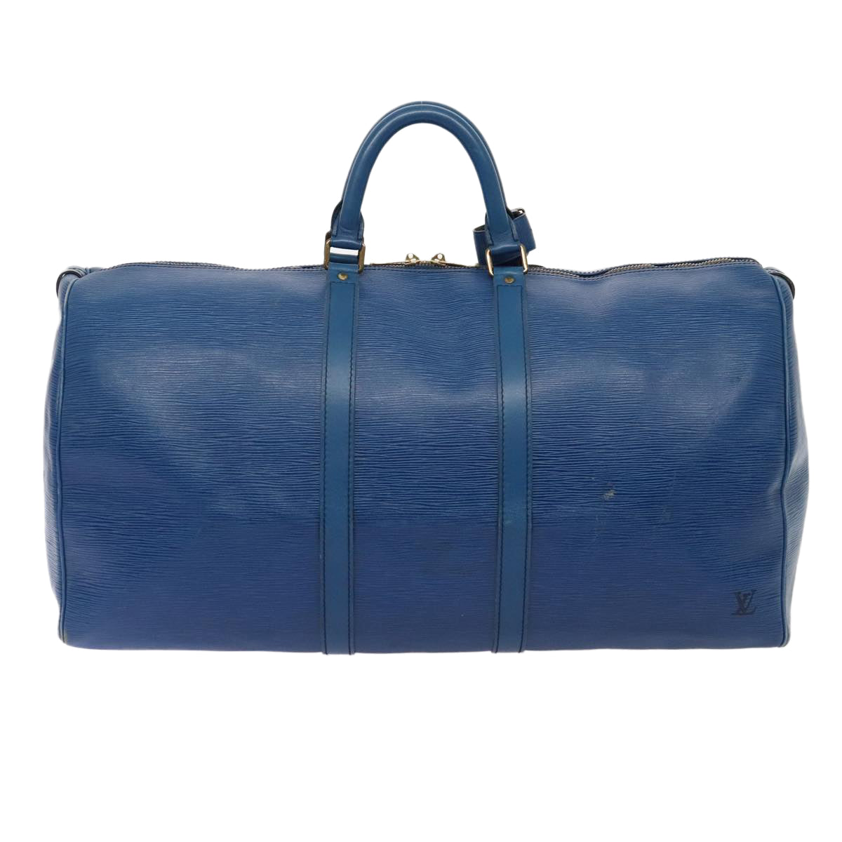 LOUIS VUITTON Epi Keepall 55 Boston Bag Vintage Blue M42955 LV 82152