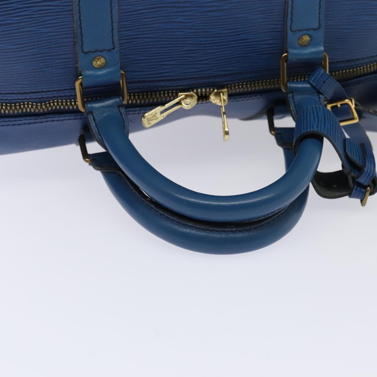 LOUIS VUITTON Epi Keepall 55 Boston Bag Vintage Blue M42955 LV 82152