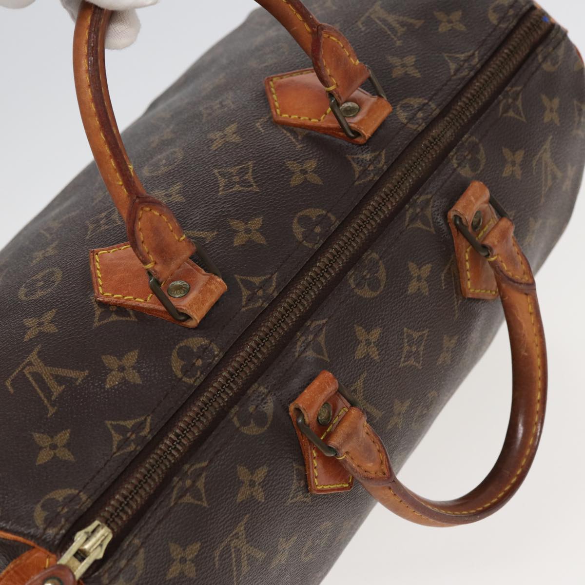 LOUIS VUITTON Monogram Speedy 35 Hand Bag M41524 LV 82156