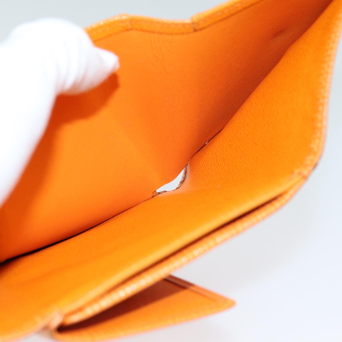 LOUIS VUITTON Epi Portefeuille Elise Wallet Orange Mandarin M6348H LV 82175