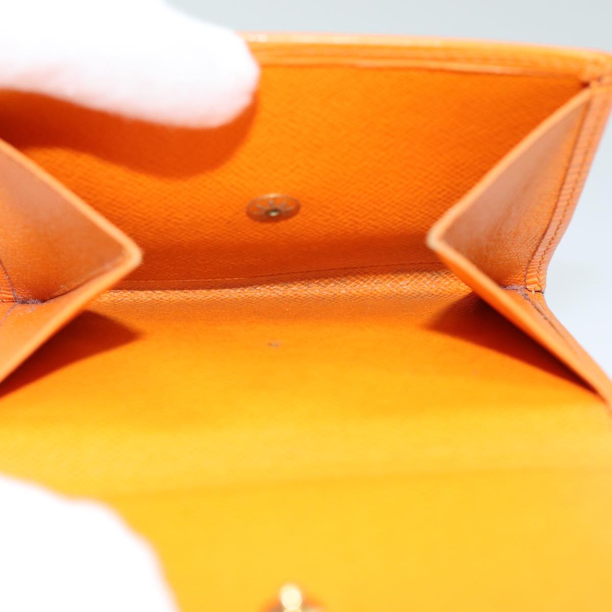 LOUIS VUITTON Epi Portefeuille Elise Wallet Orange Mandarin M6348H LV 82175