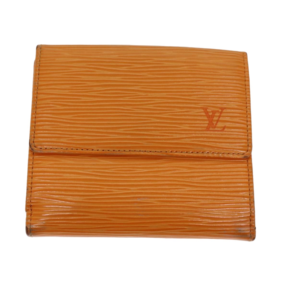 LOUIS VUITTON Epi Portefeuille Elise Wallet Orange Mandarin M6348H LV 82175