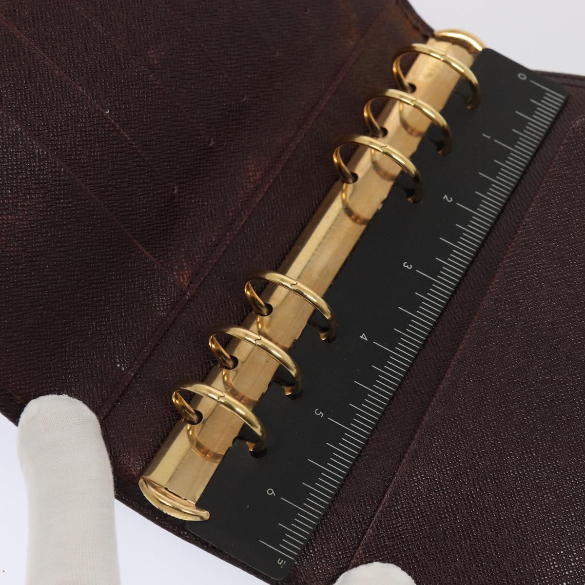 LOUIS VUITTON Taiga Leather Agenda MM Day Planner Cover Acajou R20416 82186