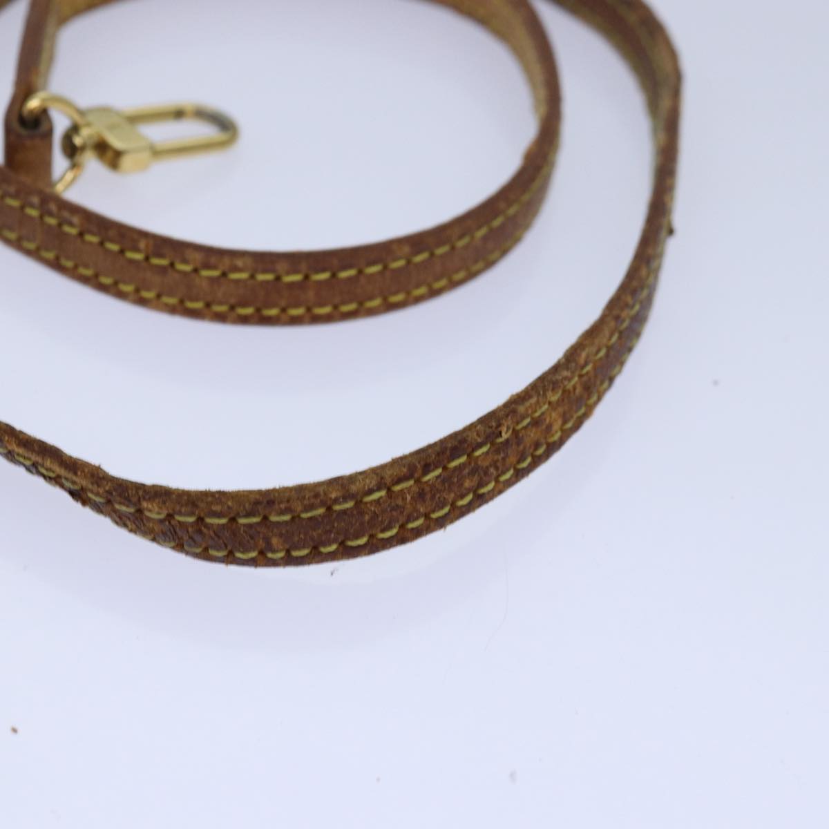 LOUIS VUITTON Shoulder Strap Leather 47.2"" Beige LV 82197