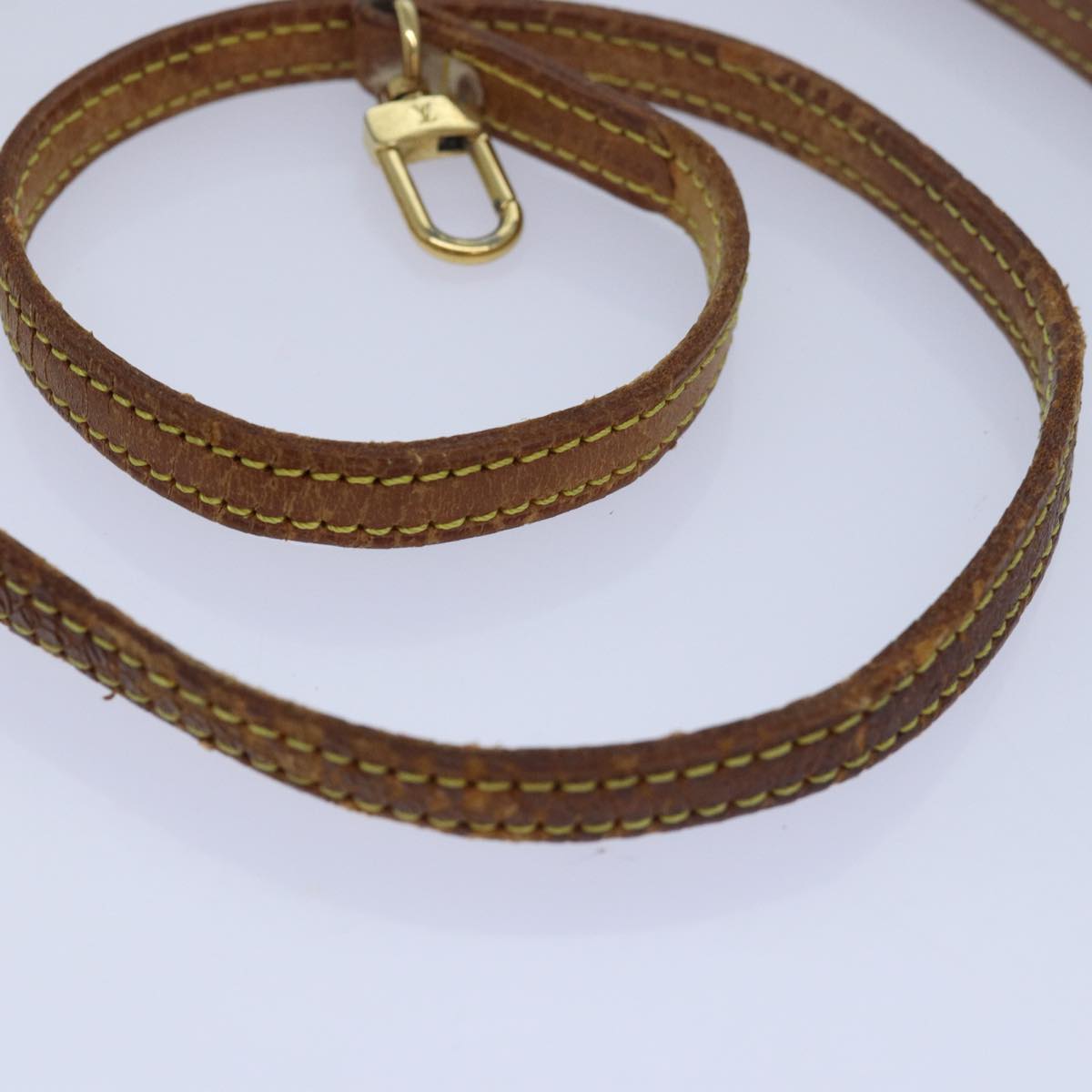 LOUIS VUITTON Shoulder Strap Leather 47.2"" Beige LV 82197