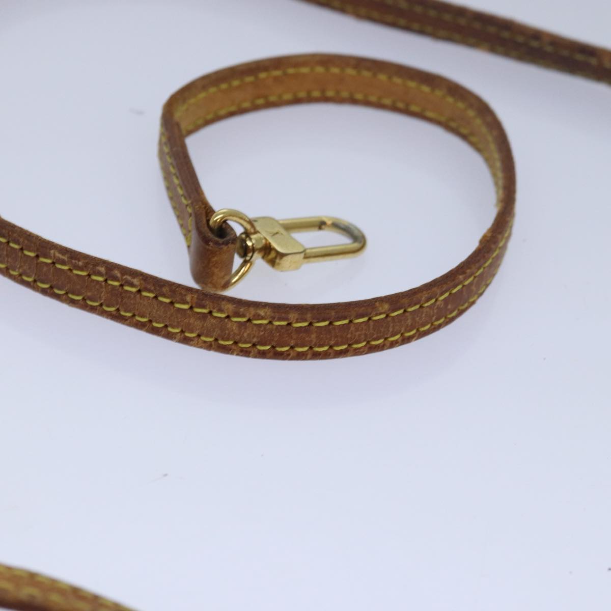 LOUIS VUITTON Shoulder Strap Leather 47.2"" Beige LV 82197