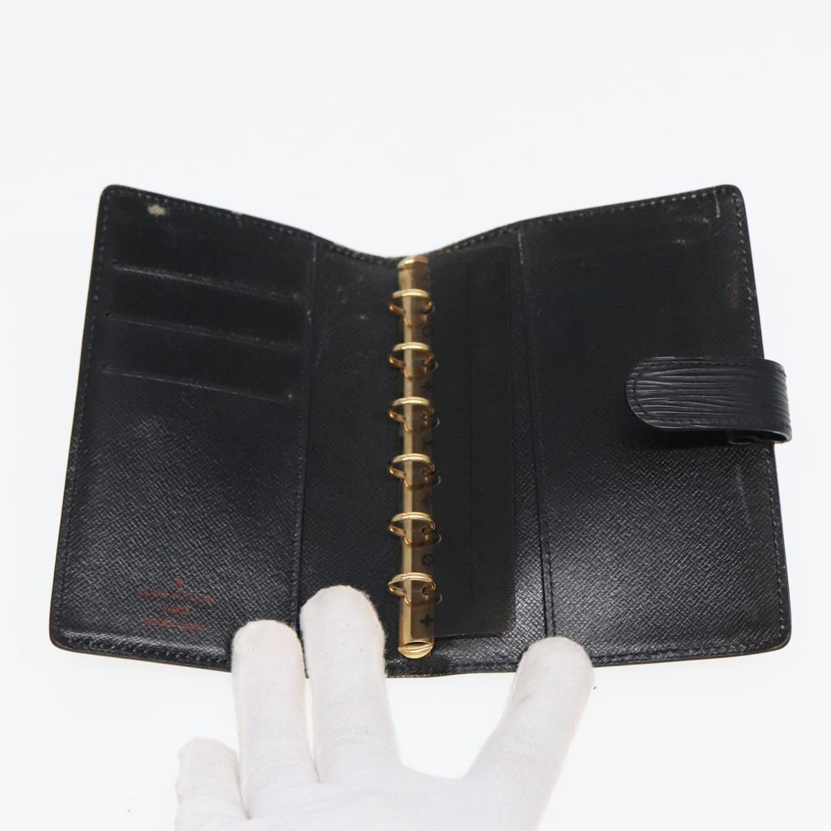 LOUIS VUITTON Epi Agenda PM Day Planner Cover Black R20052 LV 82200