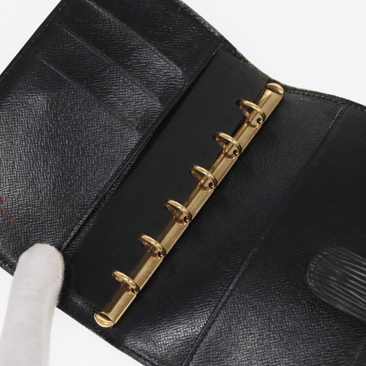 LOUIS VUITTON Epi Agenda PM Day Planner Cover Black R20052 LV 82200