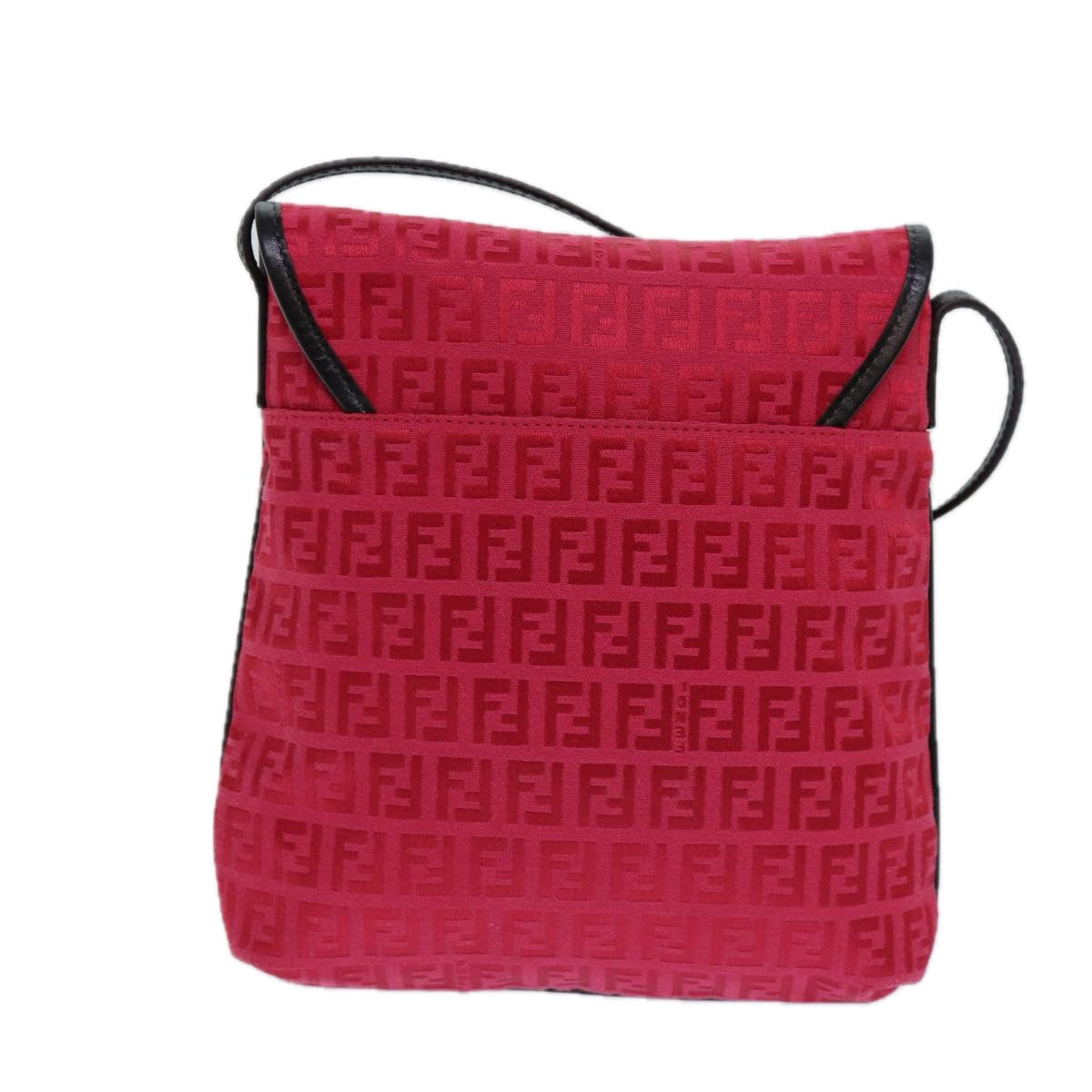 Luxury Fendi Zucchino Canvas Shoulder Bag Red 8BT05282253