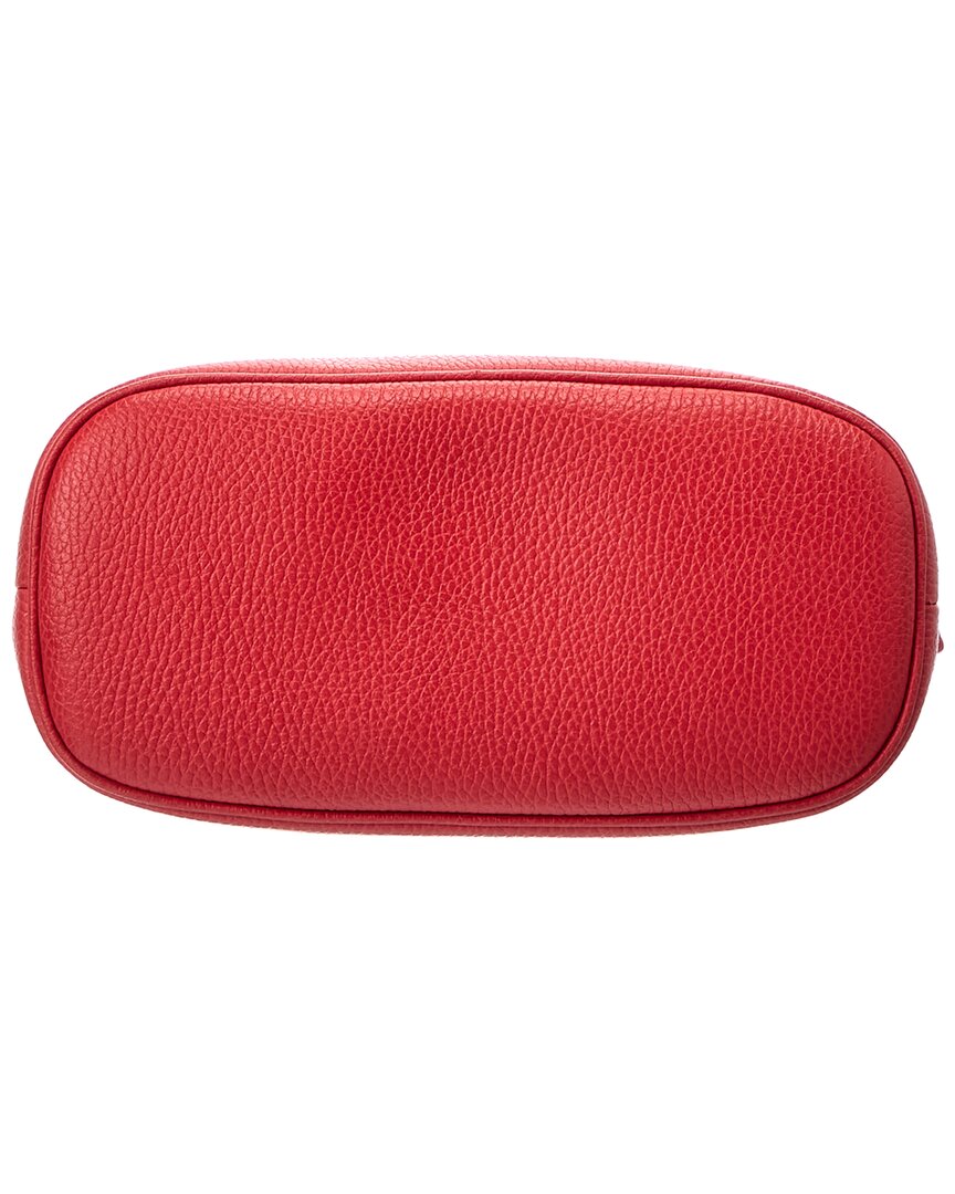 Gucci Red Grained Leather Mini Dome Bag