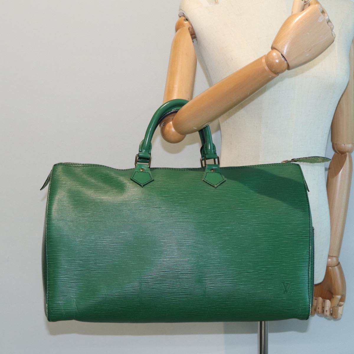 LOUIS VUITTON Epi Speedy 40 Hand Bag Green M42984 LV 82306