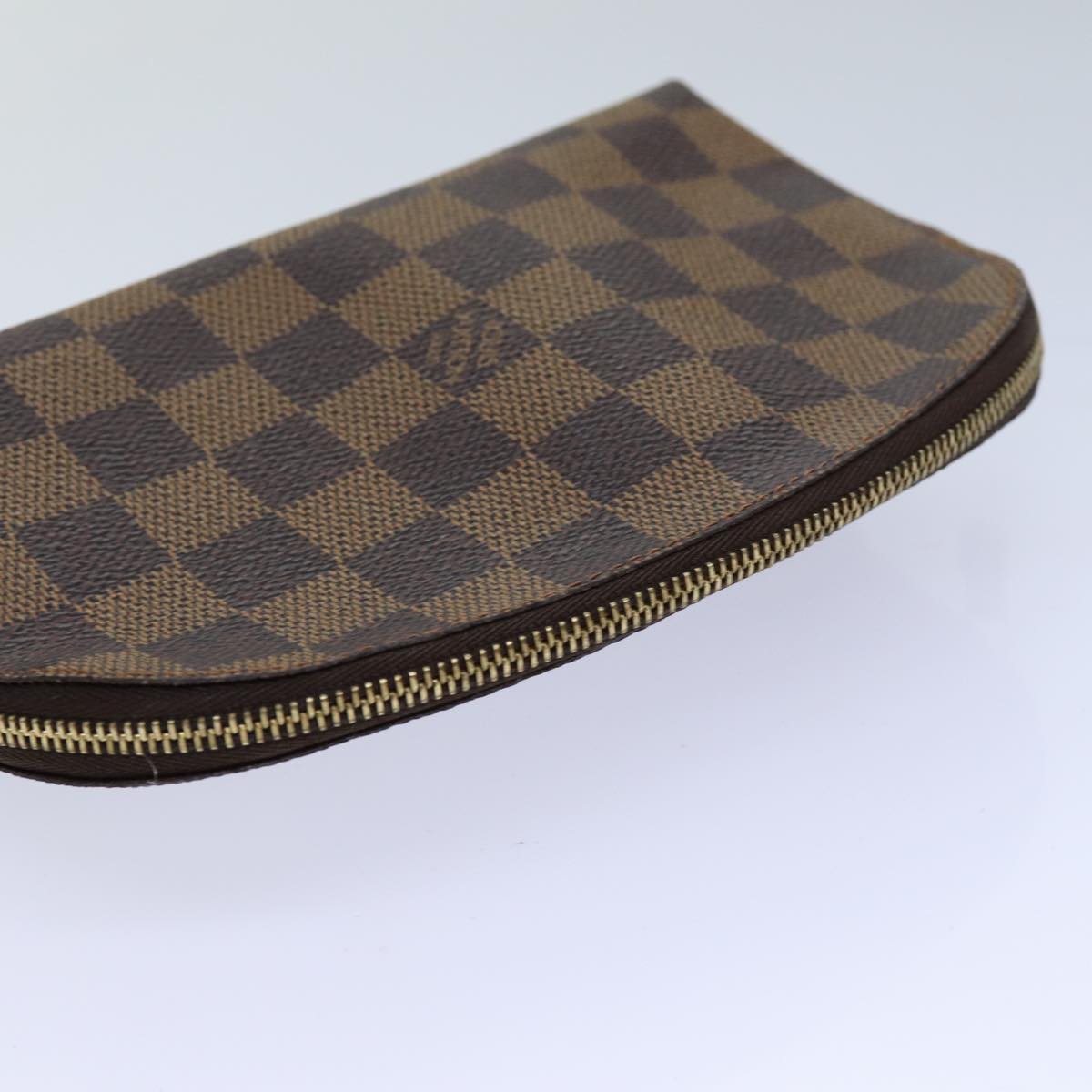 LOUIS VUITTON Damier Ebene Pochette Cosmetic PM Pouch N47516 LV 82355