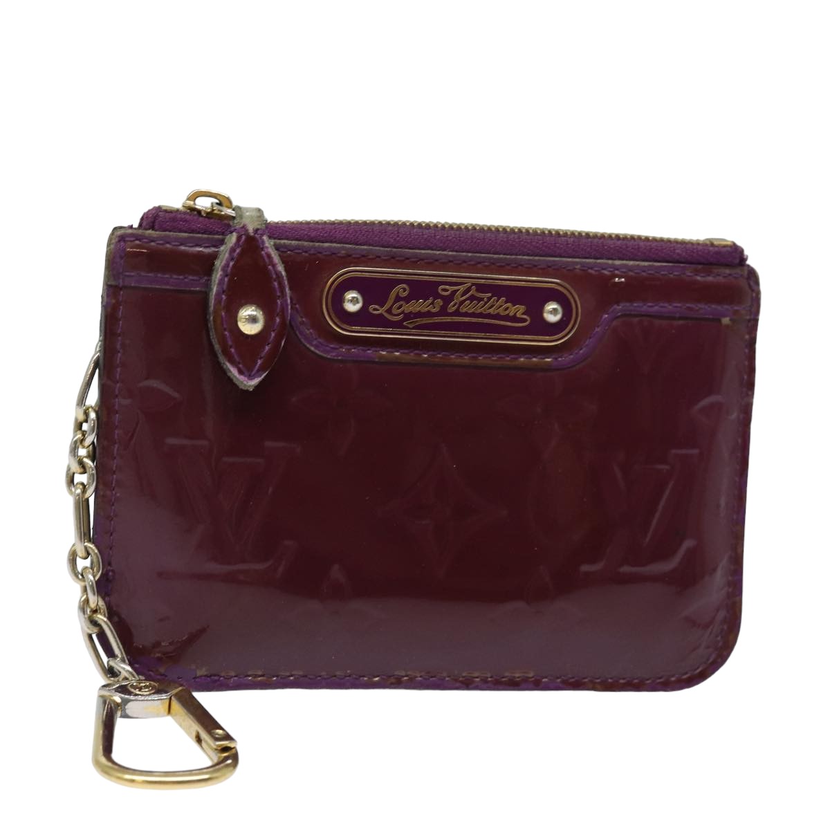 LOUIS VUITTON Vernis Pochette ClesNM Coin Purse Amethyst M90145 LV 82357