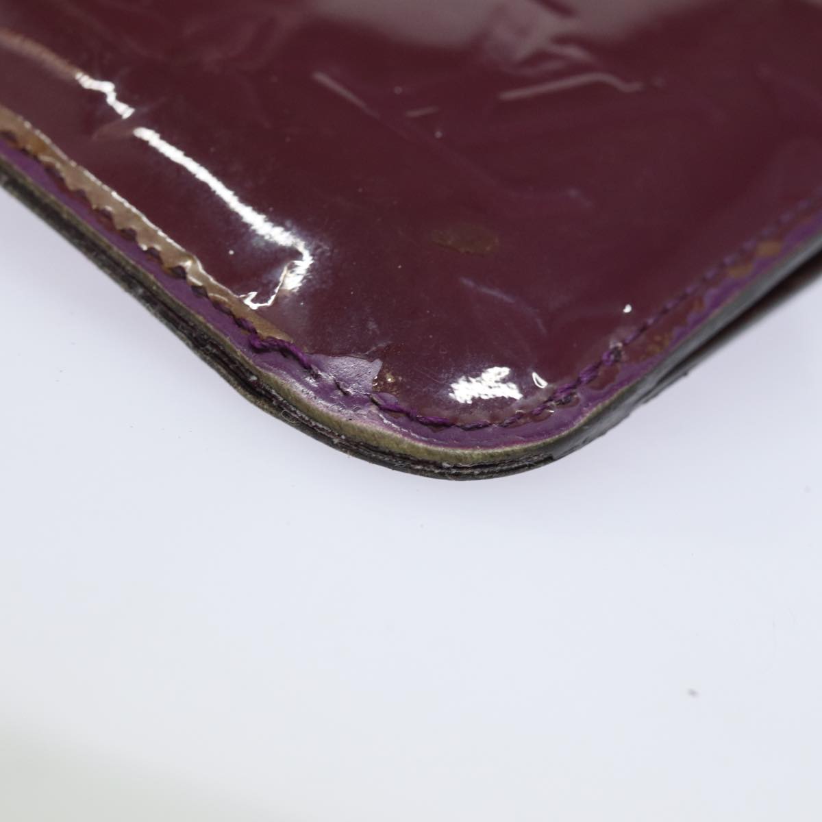 LOUIS VUITTON Vernis Pochette ClesNM Coin Purse Amethyst M90145 LV 82357