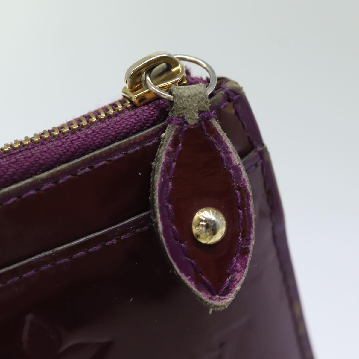 LOUIS VUITTON Vernis Pochette ClesNM Coin Purse Amethyst M90145 LV 82357