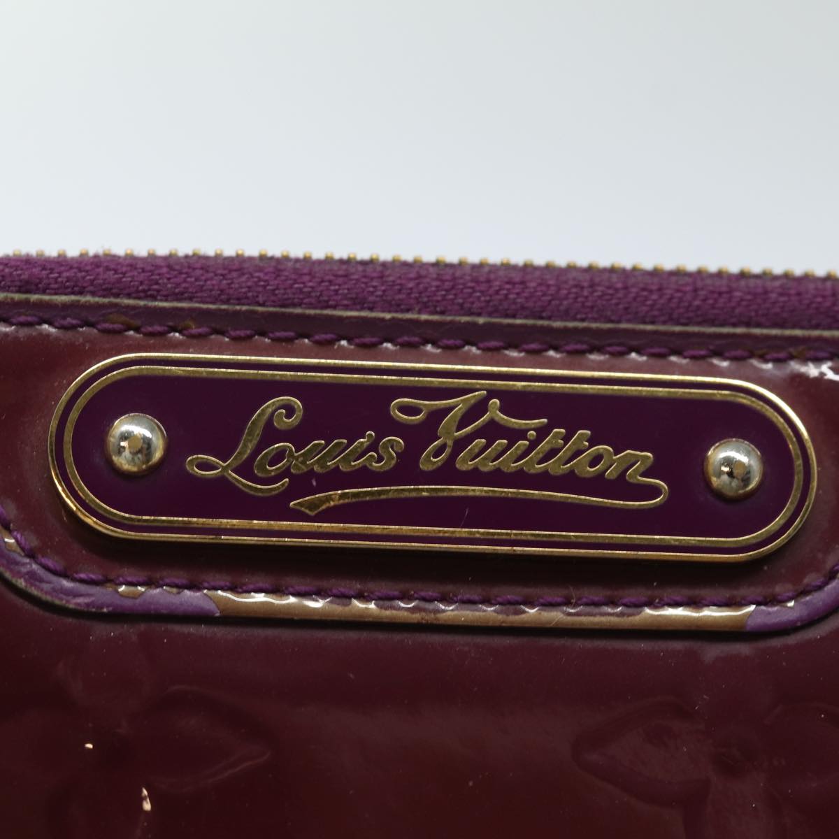 LOUIS VUITTON Vernis Pochette ClesNM Coin Purse Amethyst M90145 LV 82357