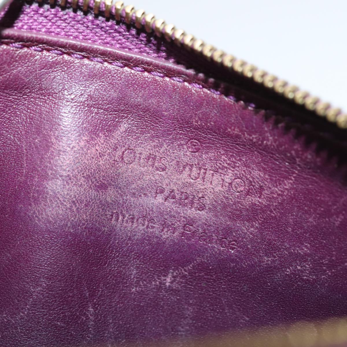LOUIS VUITTON Vernis Pochette ClesNM Coin Purse Amethyst M90145 LV 82357